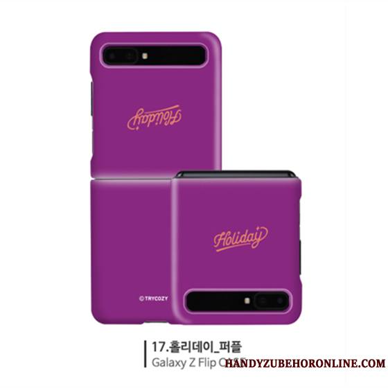 Samsung Z Flip Difficile Coque De Téléphone Étui Authentique Violet Protection Simple