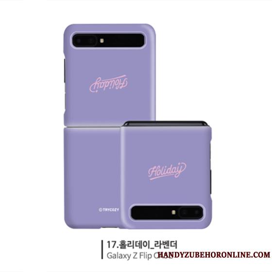 Samsung Z Flip Difficile Coque De Téléphone Étui Authentique Violet Protection Simple