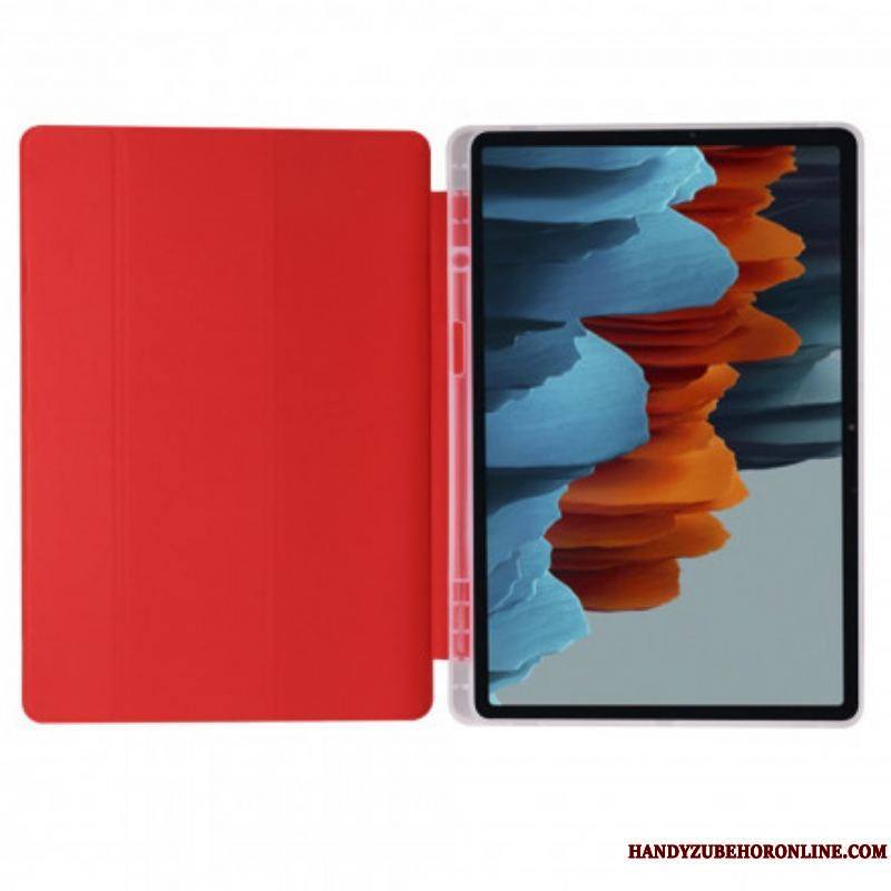 Smart Case Samsung Galaxy Tab S8 Plus / S7 Plus Silicone et Simili Cuir