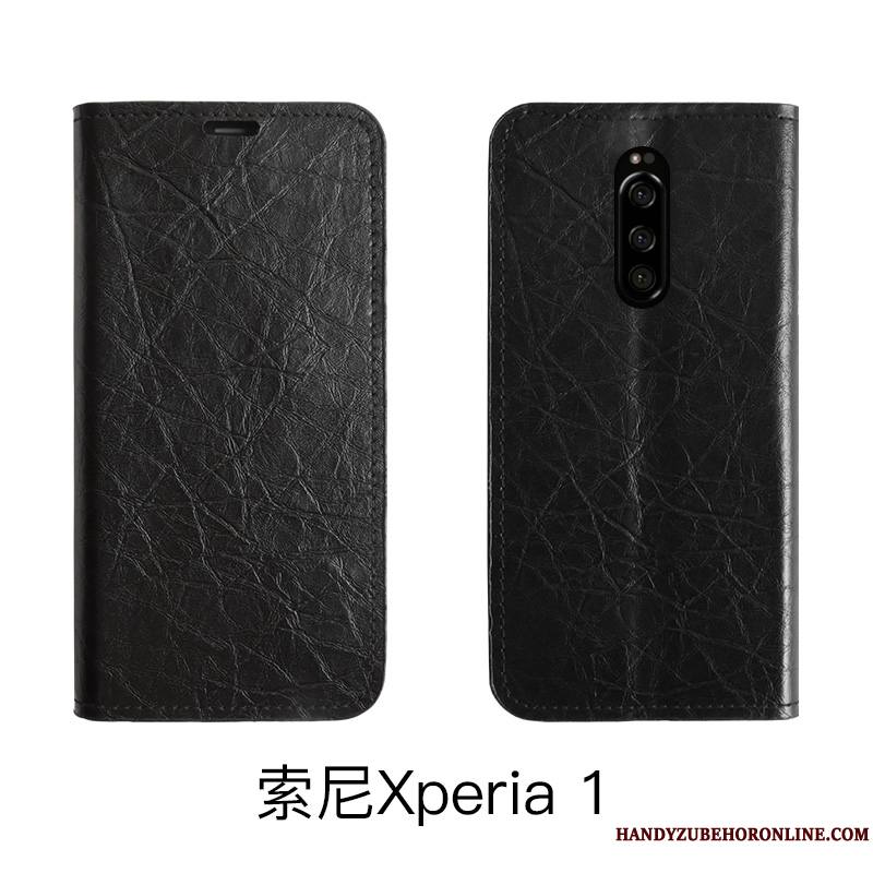 Sony Xperia 1 Coque De Téléphone Carte Tout Compris Rouge Protection Étui Simple