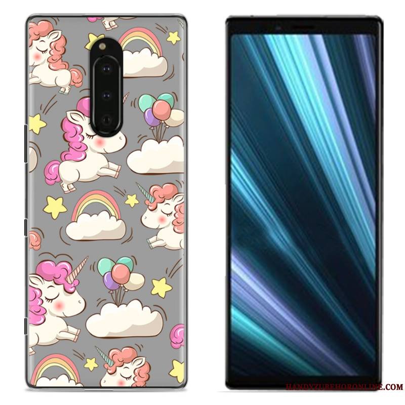 Sony Xperia 1 Coque De Téléphone Protection Peinture Tissu Rose