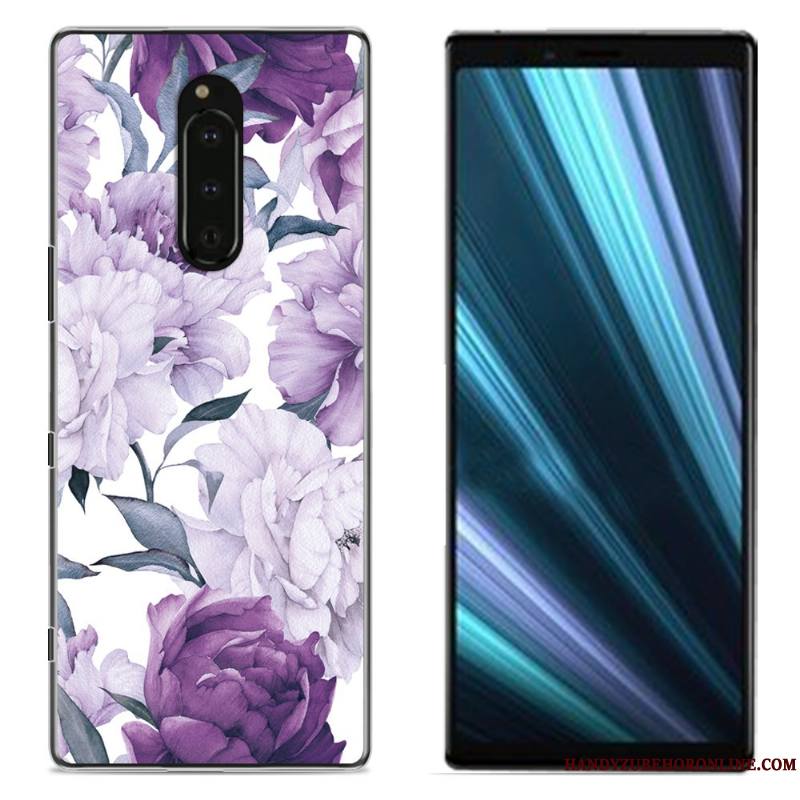 Sony Xperia 1 Coque De Téléphone Protection Peinture Tissu Rose