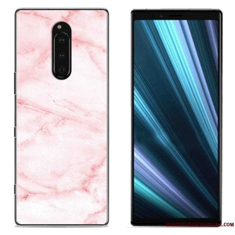 Sony Xperia 1 Coque De Téléphone Protection Peinture Tissu Rose