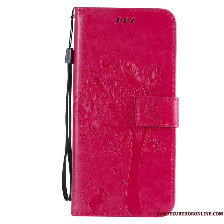 Sony Xperia 1 Fluide Doux Tout Compris Clamshell Protection Rose Rouge Coque De Téléphone