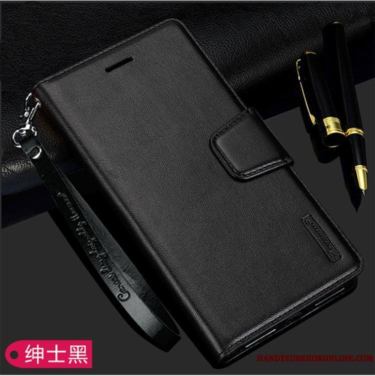 Sony Xperia 1 Ii Noir Housse Incassable Étui En Cuir Coque De Téléphone Carte Tout Compris