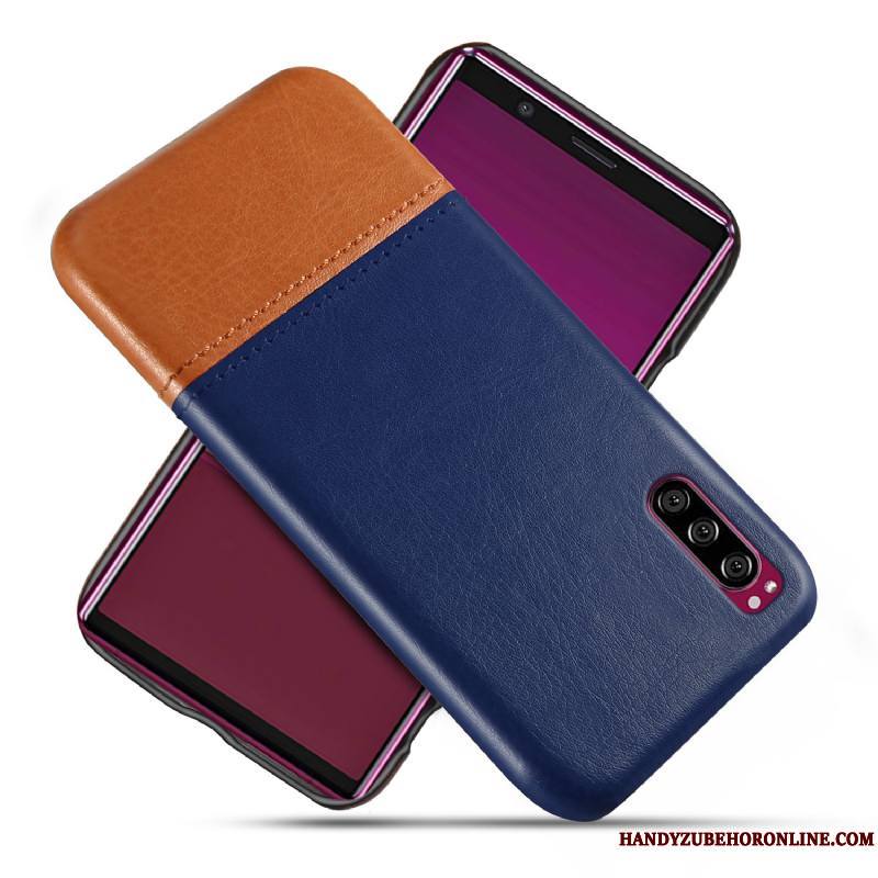 Sony Xperia 1 Ii Qualité Bleu Personnalité Protection Cuir Étui Coque De Téléphone