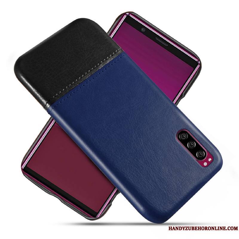 Sony Xperia 1 Ii Qualité Bleu Personnalité Protection Cuir Étui Coque De Téléphone