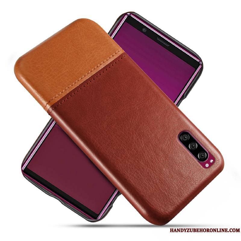 Sony Xperia 1 Ii Qualité Bleu Personnalité Protection Cuir Étui Coque De Téléphone