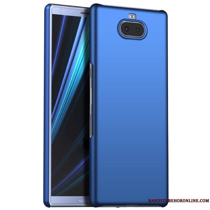 Sony Xperia 10 Couleur Unie Protection Coque De Téléphone Tout Compris Vert Délavé En Daim Étui