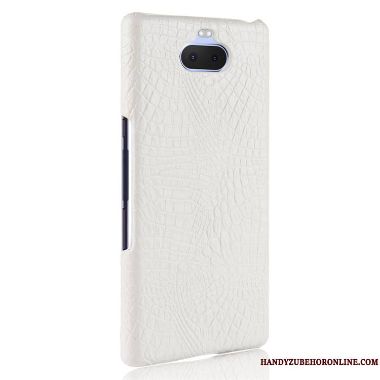 Sony Xperia 10 Crocodile Modèle Protection Coque Cuir Qualité De Téléphone Difficile