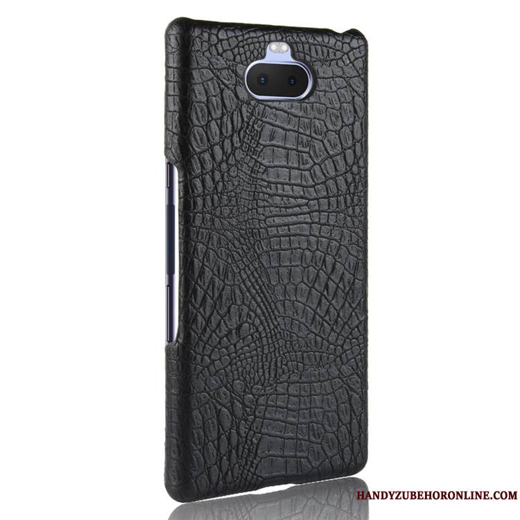 Sony Xperia 10 Crocodile Modèle Protection Coque Cuir Qualité De Téléphone Difficile