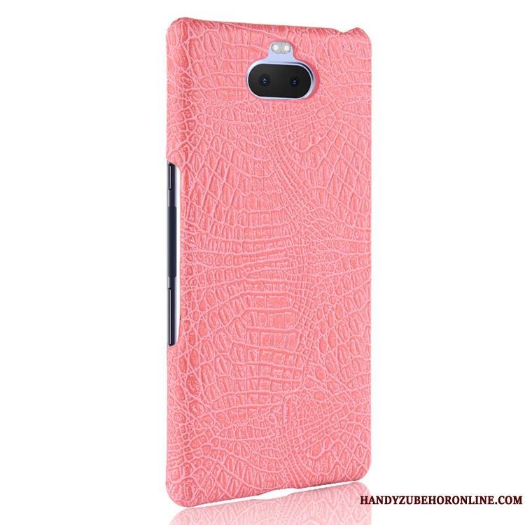 Sony Xperia 10 Crocodile Modèle Protection Coque Cuir Qualité De Téléphone Difficile