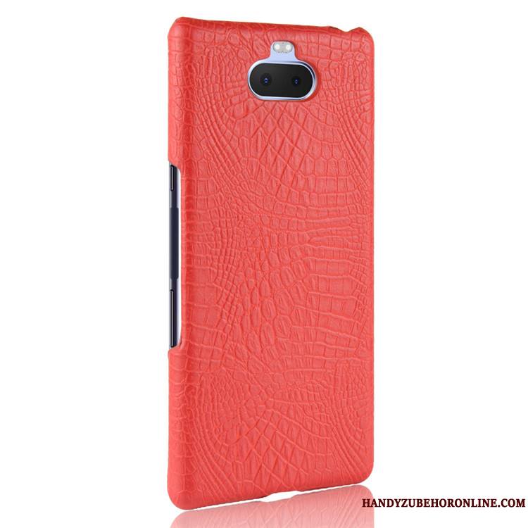 Sony Xperia 10 Crocodile Modèle Protection Coque Cuir Qualité De Téléphone Difficile