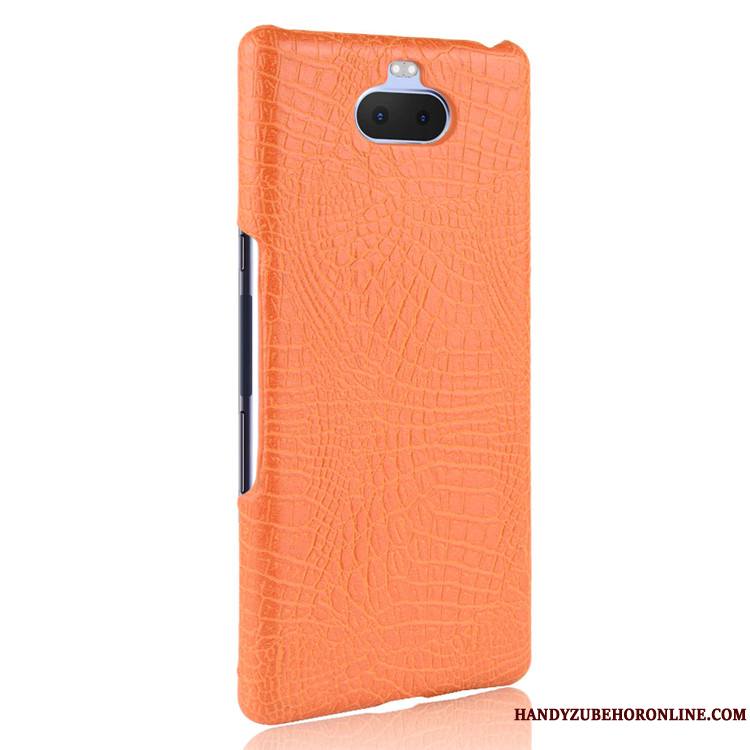 Sony Xperia 10 Crocodile Modèle Protection Coque Cuir Qualité De Téléphone Difficile