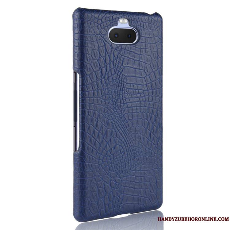 Sony Xperia 10 Crocodile Modèle Protection Coque Cuir Qualité De Téléphone Difficile