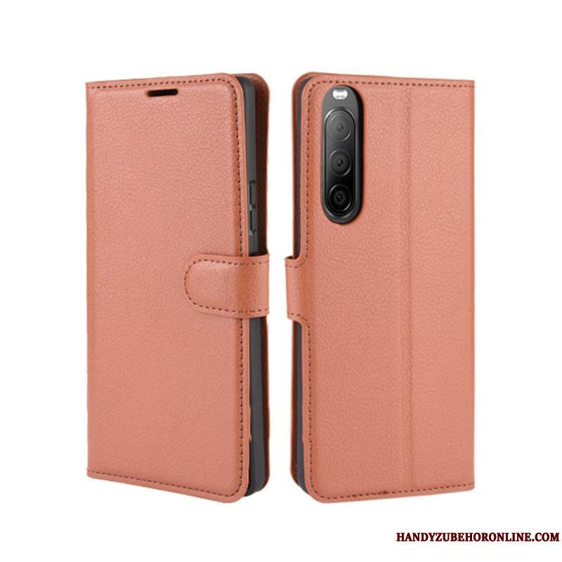 Sony Xperia 10 Ii Coque De Téléphone Étui Téléphone Portable Protection Carte Incassable Étui En Cuir