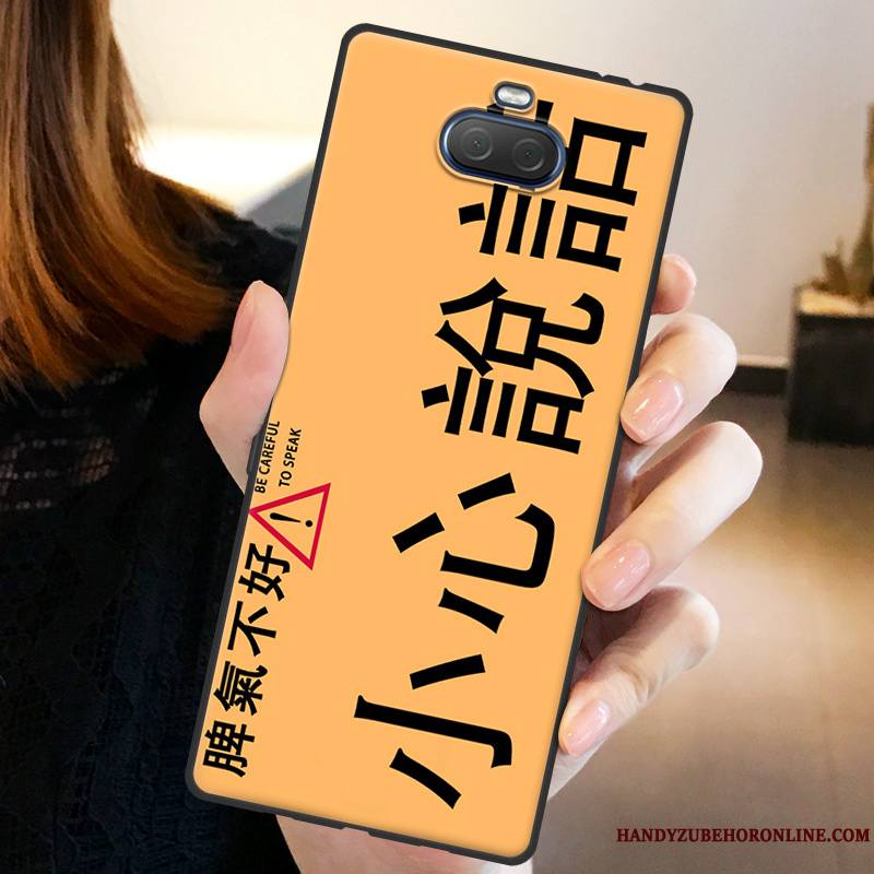 Sony Xperia 10 Personnalité Fluide Doux Jaune Étui Coque De Téléphone Protection
