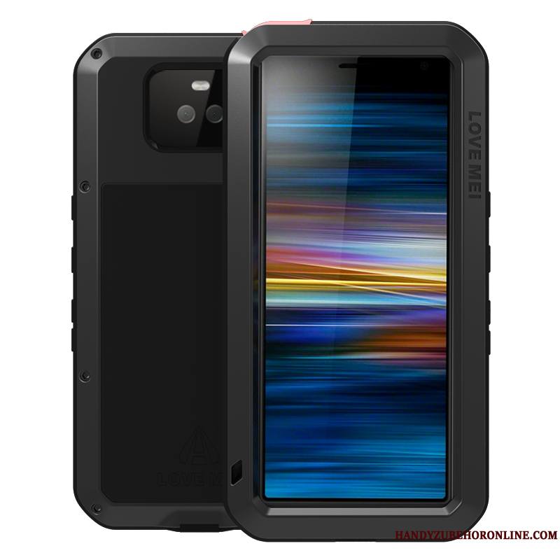 Sony Xperia 10 Plus Coque De Téléphone Tout Compris Métal Border Créatif Protection Jaune