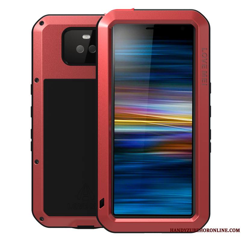 Sony Xperia 10 Plus Coque De Téléphone Tout Compris Métal Border Créatif Protection Jaune