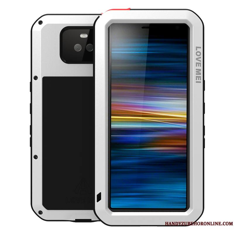 Sony Xperia 10 Plus Coque De Téléphone Tout Compris Métal Border Créatif Protection Jaune