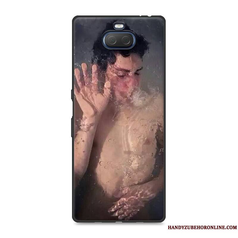 Sony Xperia 10 Plus Vert Silicone Fluide Doux Coque De Téléphone Personnalité Amoureux Étui