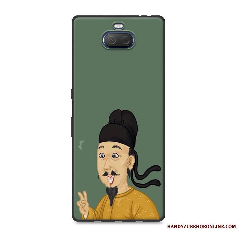 Sony Xperia 10 Plus Vert Silicone Fluide Doux Coque De Téléphone Personnalité Amoureux Étui