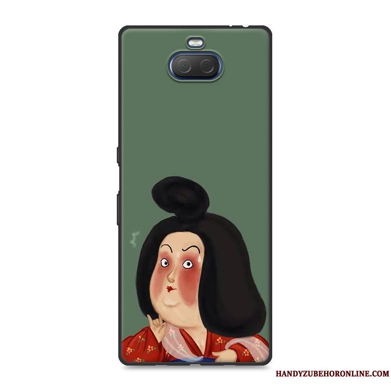 Sony Xperia 10 Plus Vert Silicone Fluide Doux Coque De Téléphone Personnalité Amoureux Étui