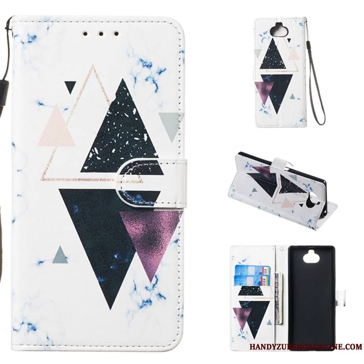 Sony Xperia 10 Plus Étui En Cuir Protection Coque De Téléphone Multicolore Clamshell