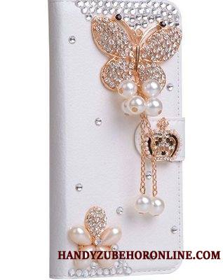 Sony Xperia 10 Étui En Cuir Personnalité Housse Incassable Blanc Strass Coque De Téléphone