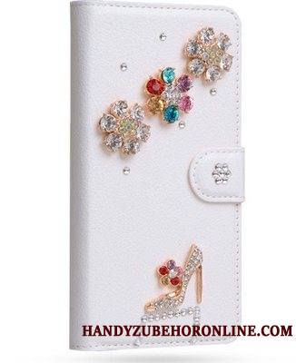 Sony Xperia 10 Étui En Cuir Personnalité Housse Incassable Blanc Strass Coque De Téléphone