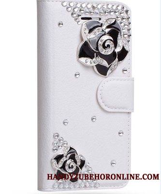 Sony Xperia 10 Étui En Cuir Personnalité Housse Incassable Blanc Strass Coque De Téléphone