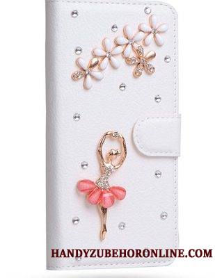 Sony Xperia 10 Étui En Cuir Personnalité Housse Incassable Blanc Strass Coque De Téléphone