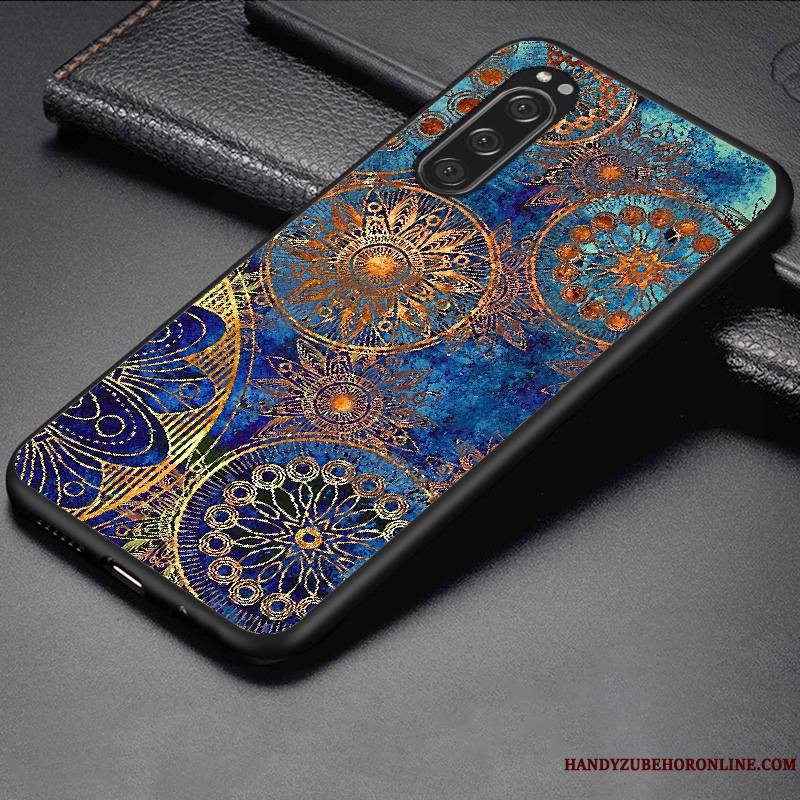 Sony Xperia 5 Bleu Marin Créatif Étui Protection Coque De Téléphone Incassable Dessin Animé