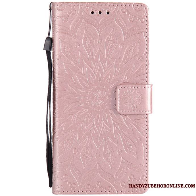 Sony Xperia 5 Coque De Téléphone Incassable Étui En Cuir Rose Silicone Housse Protection