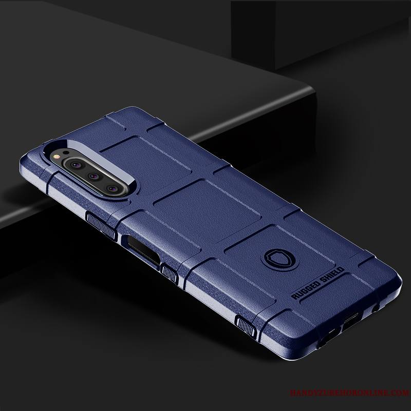 Sony Xperia 5 Coque Protection Délavé En Daim Fluide Doux Étui Marque De Tendance Tout Compris Incassable