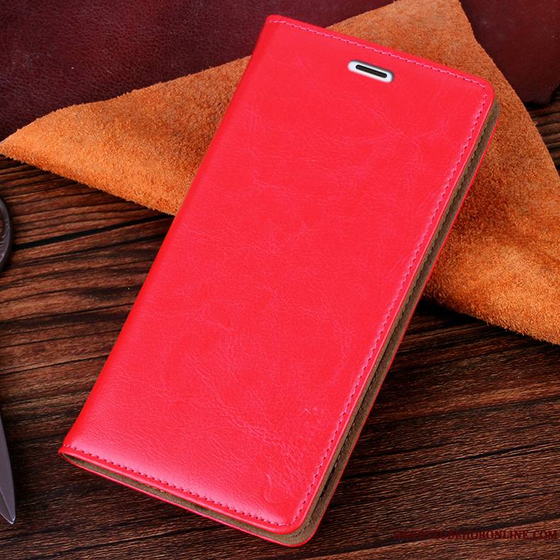 Sony Xperia 5 Étui En Cuir Housse Téléphone Portable Coque De Téléphone Rouge Fluide Doux Protection