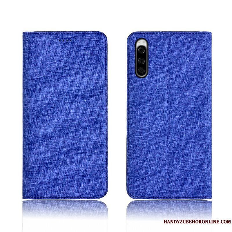 Sony Xperia 5 Étui Étui En Cuir Bleu Coque Téléphone Portable Tout Compris De Téléphone