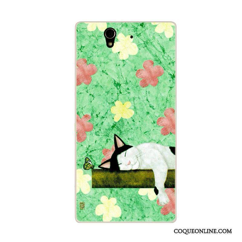 Sony Xperia C4 Dessin Animé Protection Incassable Coque De Téléphone Fluide Doux Tout Compris Vert