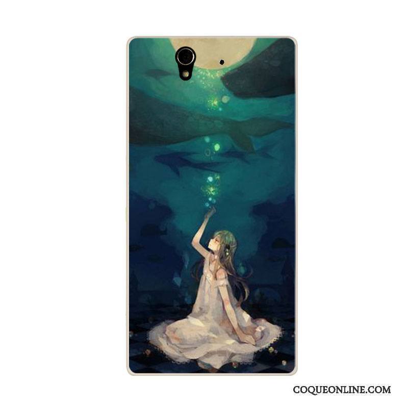 Sony Xperia C4 Dessin Animé Protection Incassable Coque De Téléphone Fluide Doux Tout Compris Vert