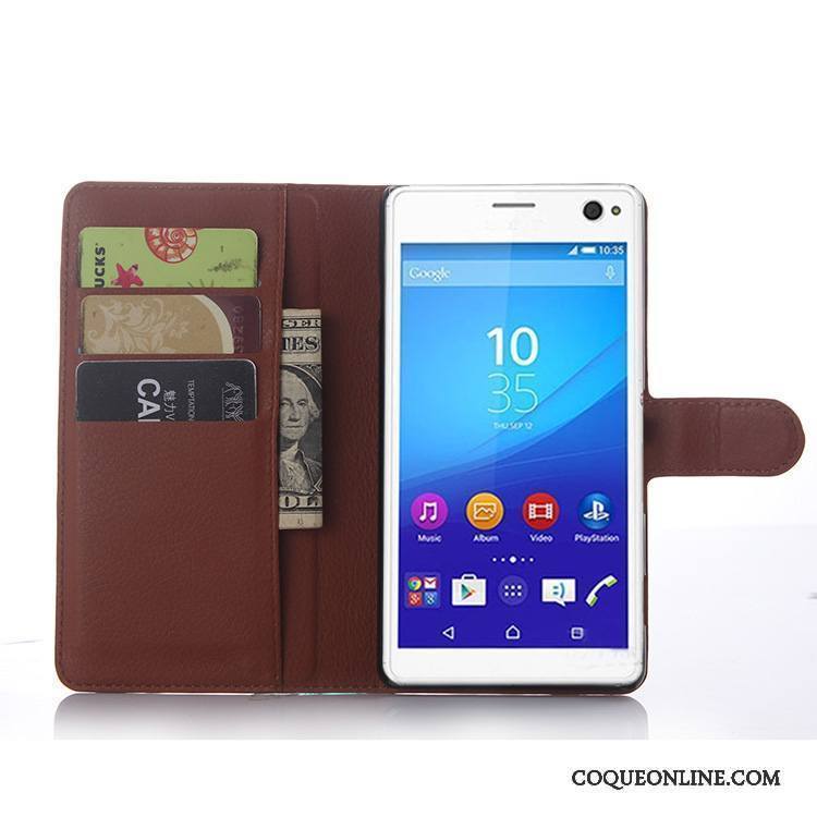 Sony Xperia C4 Étui Protection Bleu Clair Coque De Téléphone Étui En Cuir Téléphone Portable Portefeuille