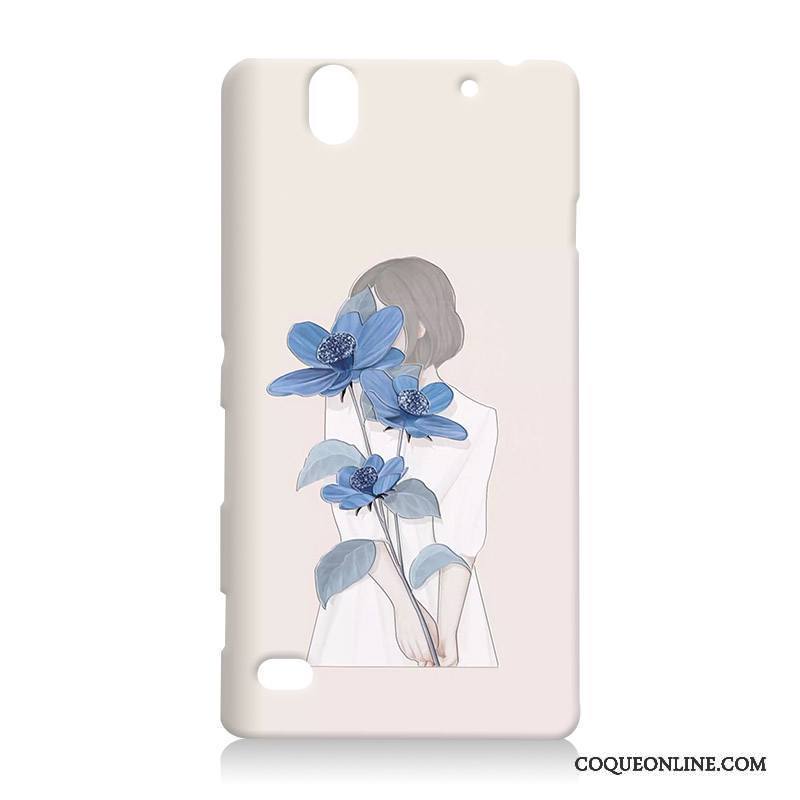 Sony Xperia C5 Ultra Dual Protection Peinture Incassable Gaufrage Coque De Téléphone Étui Bleu