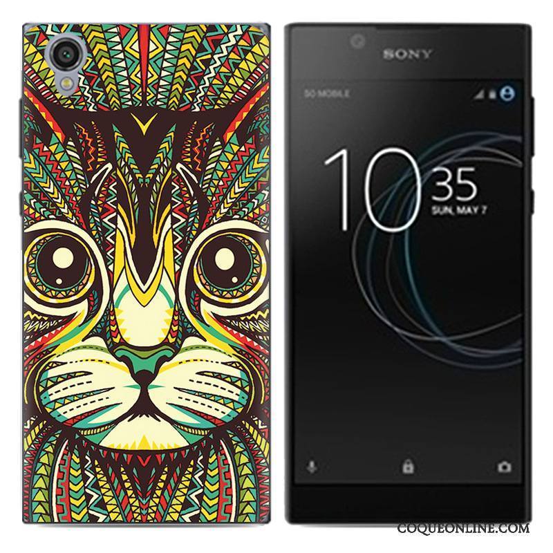 Sony Xperia L1 Créatif Protection Pu Téléphone Portable Peinture Coque De Téléphone Fluide Doux