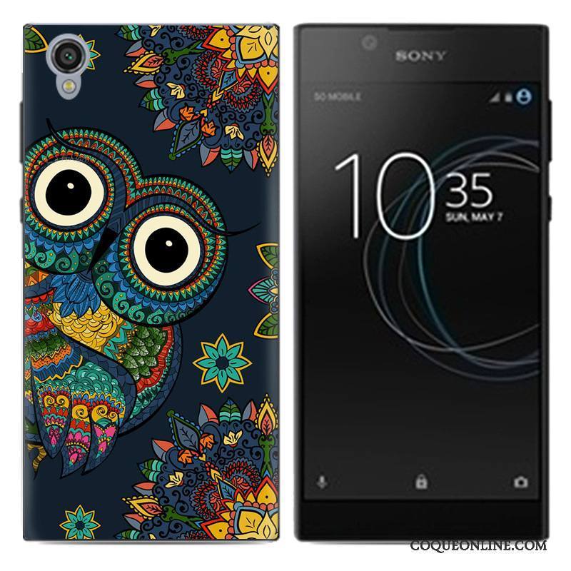 Sony Xperia L1 Créatif Protection Pu Téléphone Portable Peinture Coque De Téléphone Fluide Doux