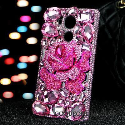 Sony Xperia L1 Protection Incassable Silicone Coque Strass Or Étui