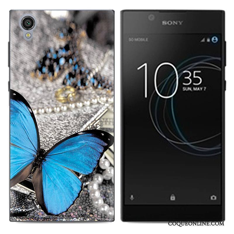 Sony Xperia L1 Tendance Bleu Dessin Animé Téléphone Portable Étui Coque De Téléphone Très Mince