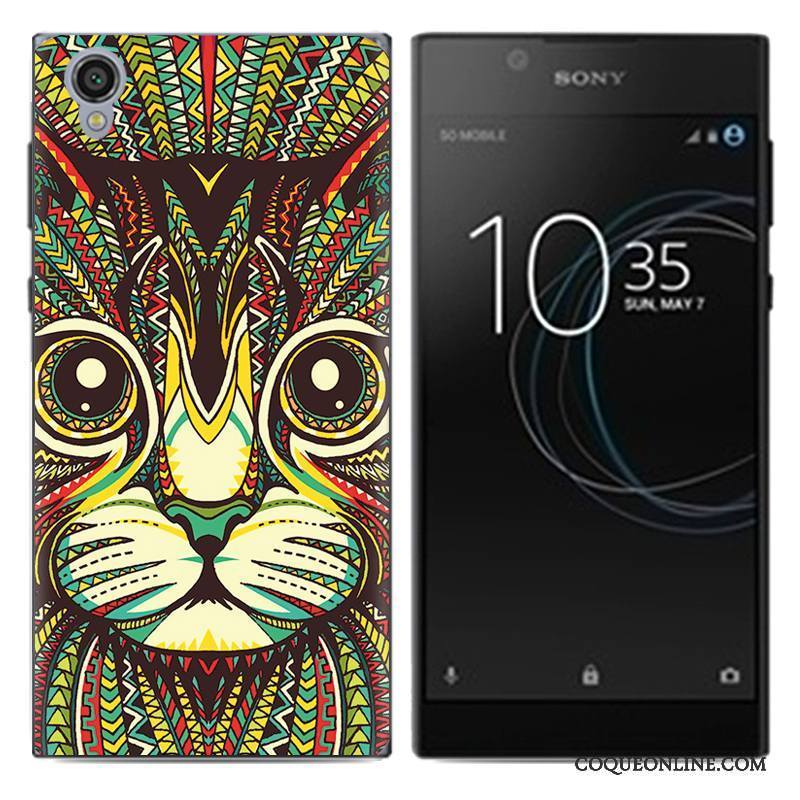 Sony Xperia L1 Tendance Bleu Dessin Animé Téléphone Portable Étui Coque De Téléphone Très Mince