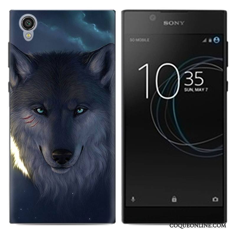 Sony Xperia L1 Tendance Bleu Dessin Animé Téléphone Portable Étui Coque De Téléphone Très Mince