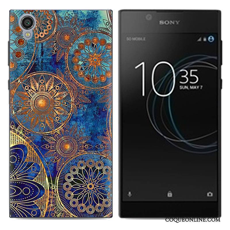 Sony Xperia L1 Tendance Bleu Dessin Animé Téléphone Portable Étui Coque De Téléphone Très Mince