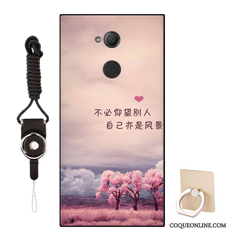 Sony Xperia L2 Dessin Animé Fluide Doux Personnalisé Créatif Modèle Coque De Téléphone Rose