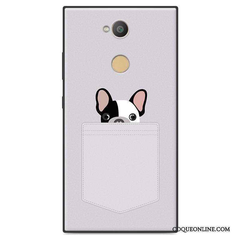 Sony Xperia L2 Dessin Animé Tout Compris Fluide Doux Délavé En Daim Coque De Téléphone Incassable Étui